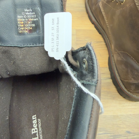 LL Bean Men\'s size 12 East Point Casual Cap-Toe Boots, Waterproof Size main image 9